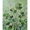 Diamond Painting-DIY Special Shaped Drill Pearl Painting Four-Leaf Clover(35x45cm)