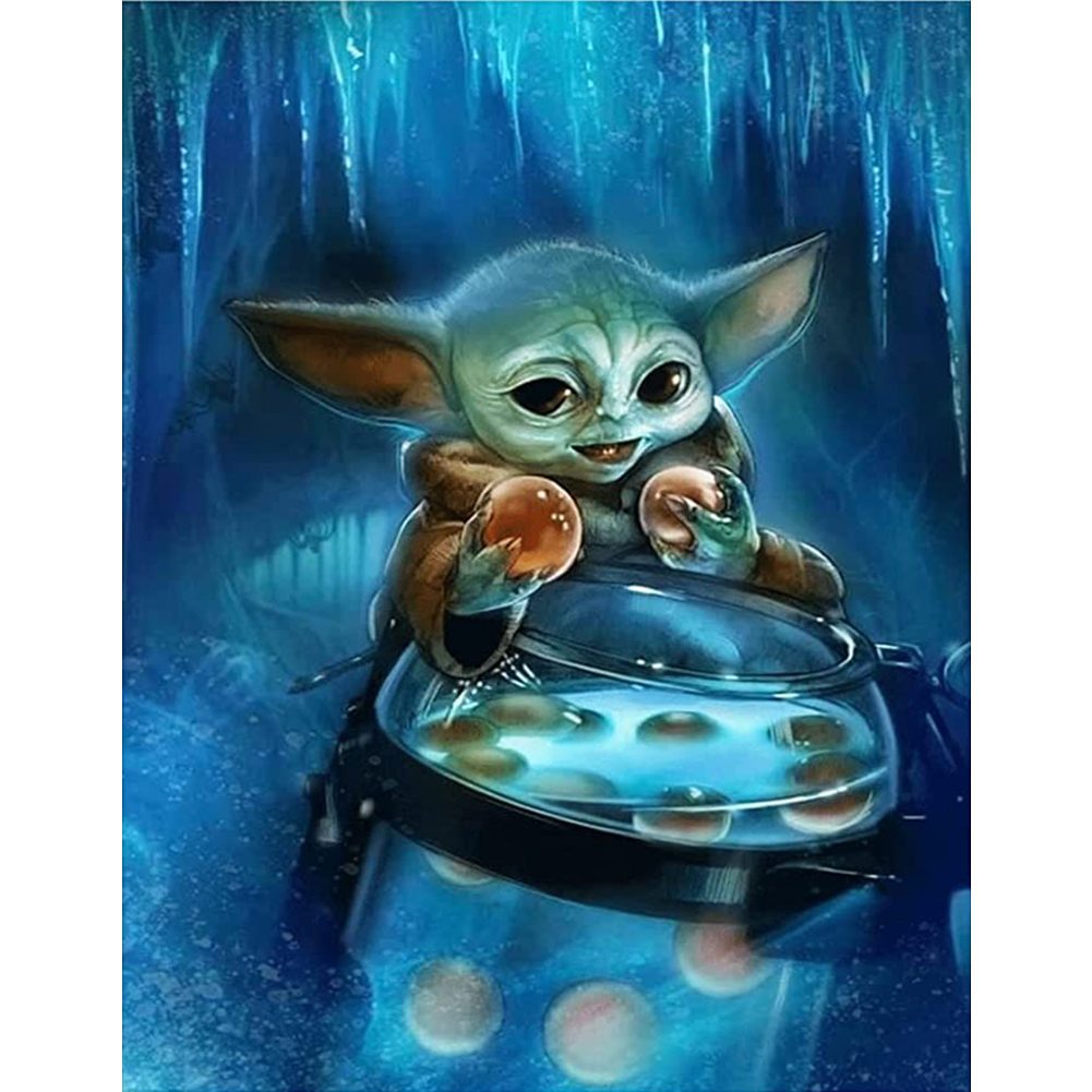 

(Multi-Size) Cartoon Yoda - Round/Square Drill Diamond Painting - 30*40CM, Square diamond 30*40cm, 501 Original