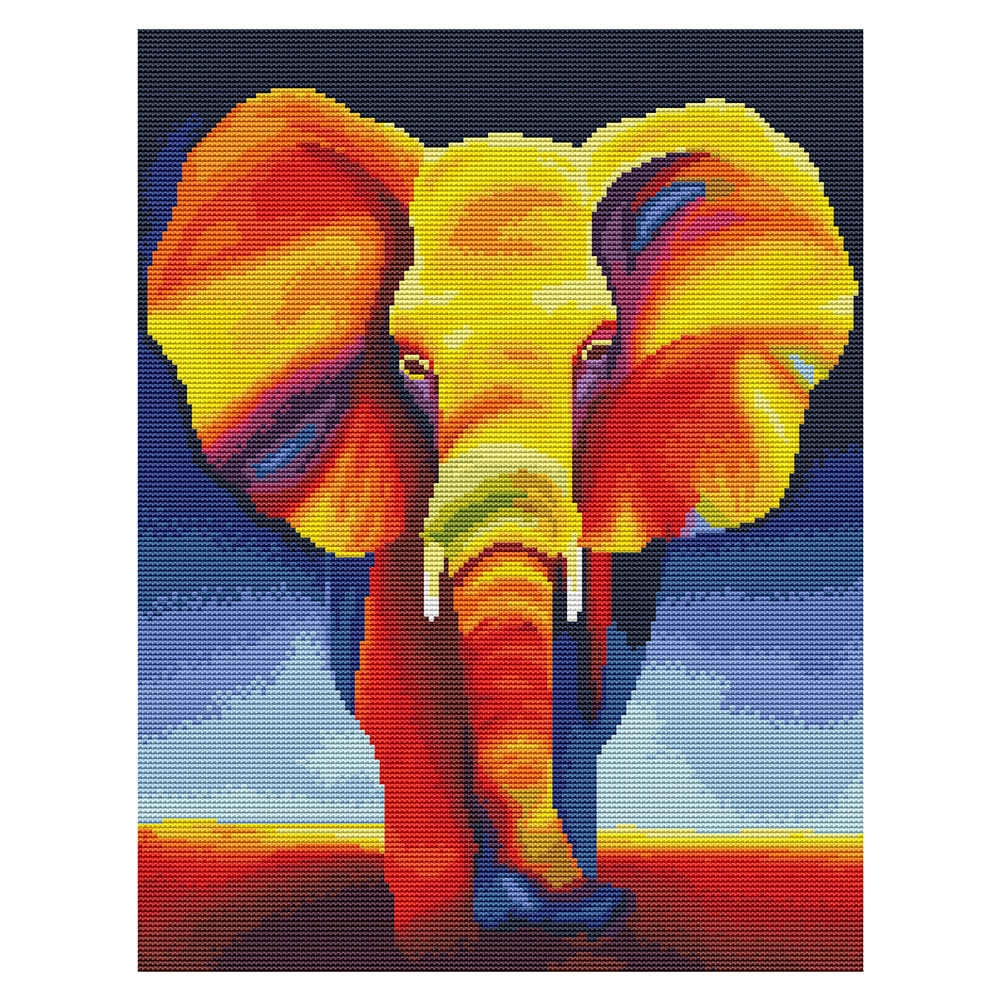 

Elephant - 11CT Stamped Cross Stitch - 50*40CM, 501 Original