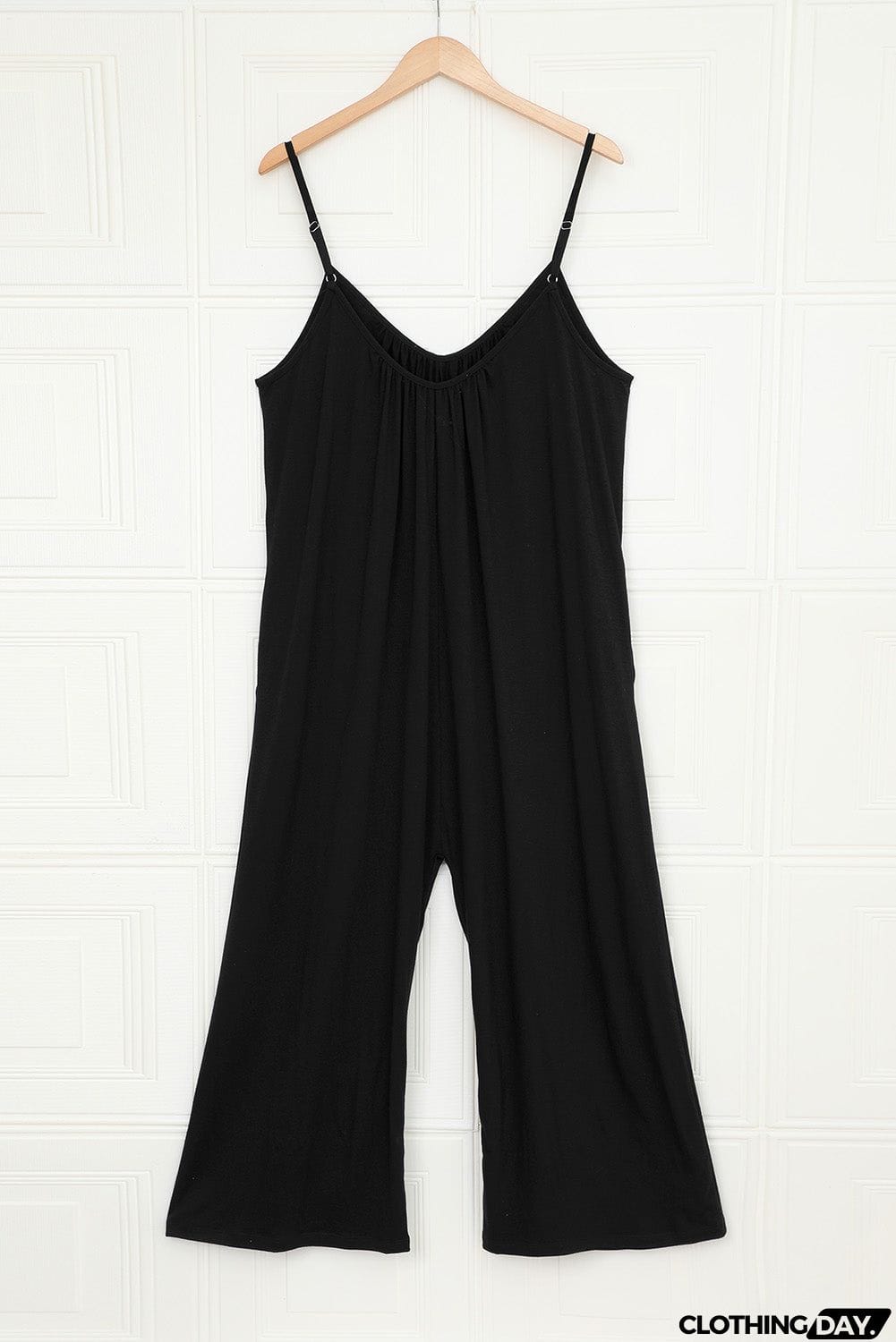 Spaghetti Straps Wide Leg Pocketed Jumpsuits