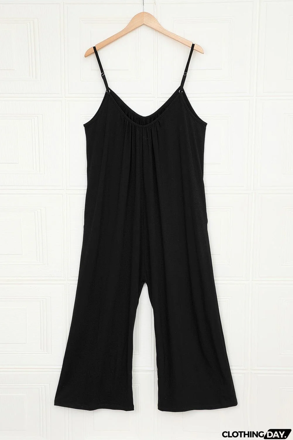 Spaghetti Straps Wide Leg Pocketed Jumpsuits