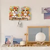  DIY Crafts Wooden Dog & Flower Diamond Painting Art Craft Wall Hooks Kit