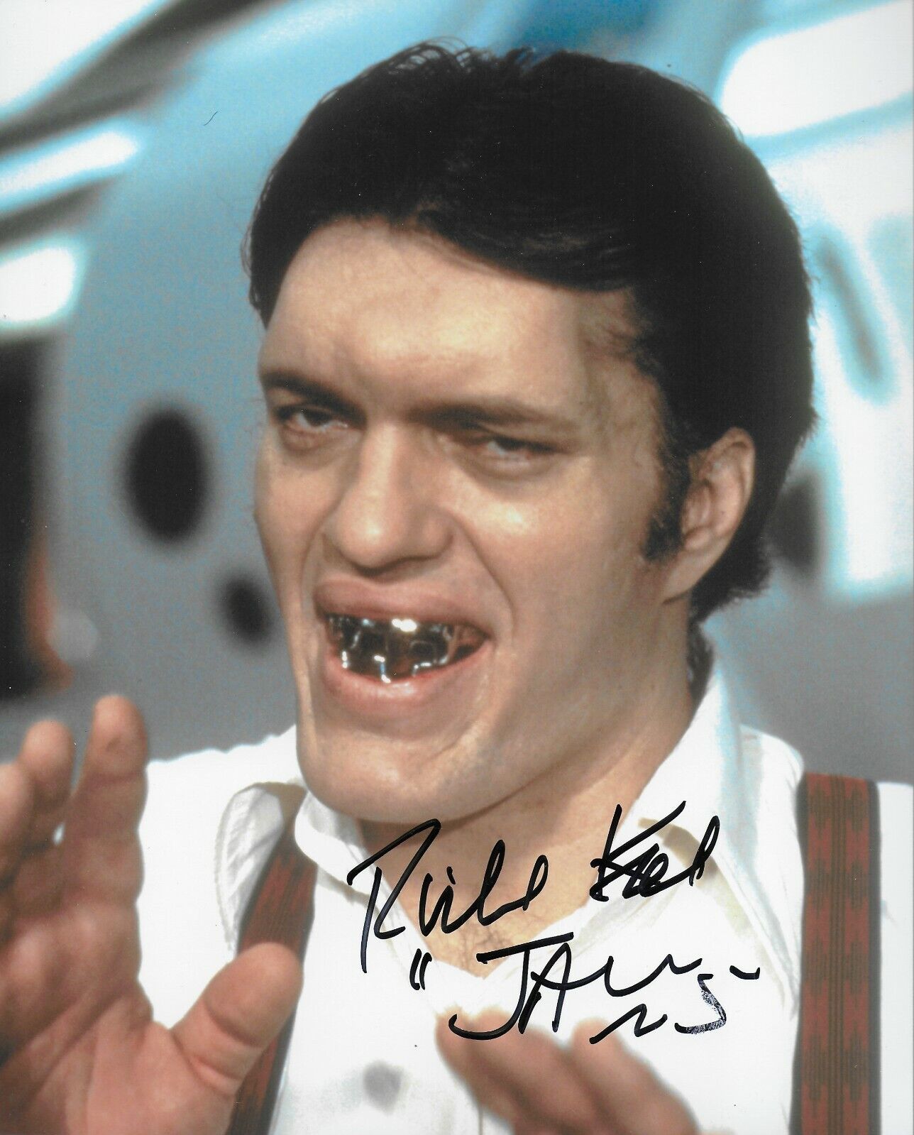 Richard Kiel (1939-2014) Signed 8x10 Photo Poster painting w/ COA (Slightly smudged)