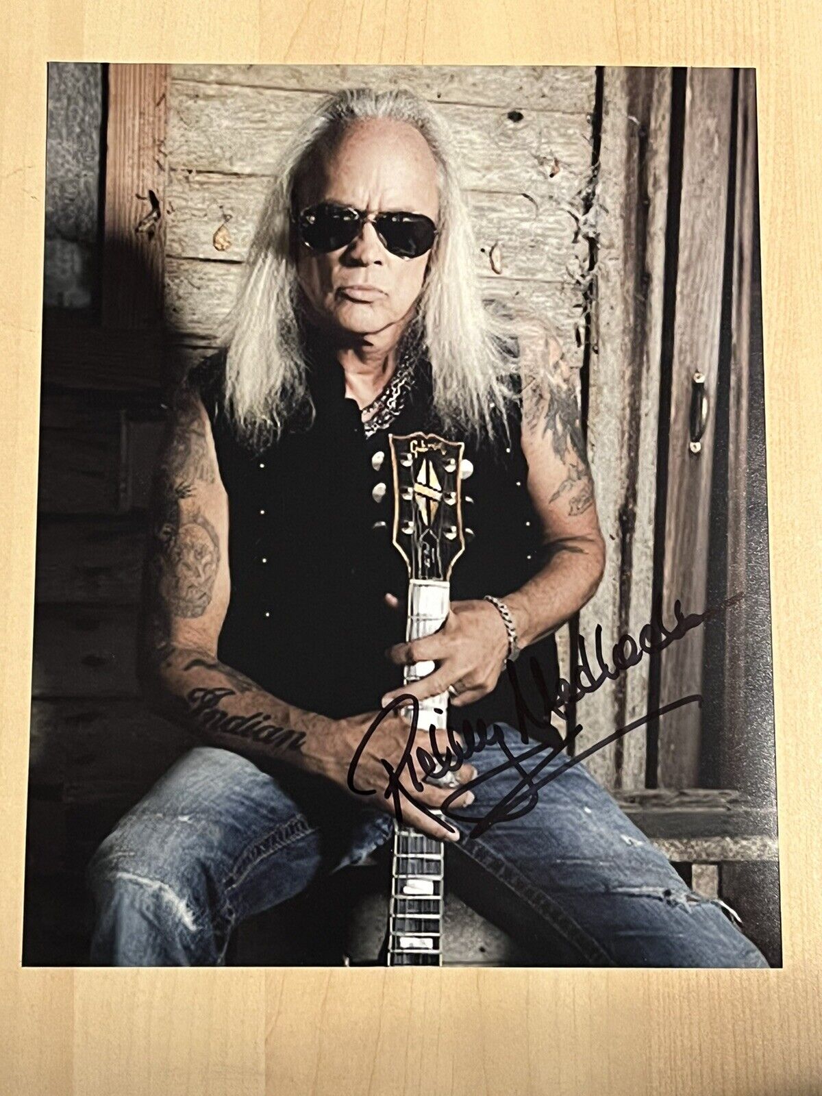 RICKEY MEDLOCKE SIGNED 8x10 Photo Poster painting AUTOGRAPHED BLACKFOOT LYNYRD SKYNYRD COA