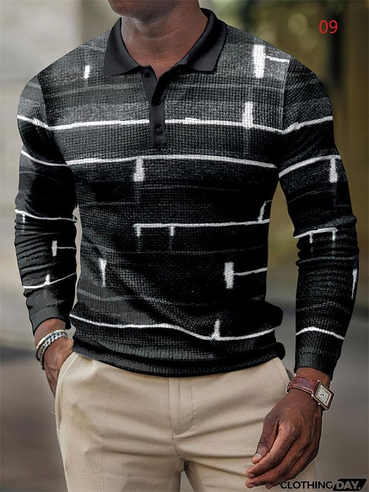 Autumn Winter Cozy Loose-fitting Oversized Polo Shirts For Male