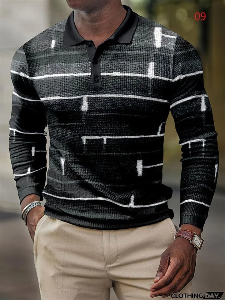 Autumn Winter Cozy Loose-fitting Oversized Polo Shirts For Male