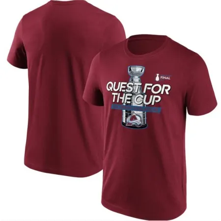 Men's Colorado Avalanche Burgundy 2022 Stanley Cup Champions Jersey T-Shirt 3XFJ