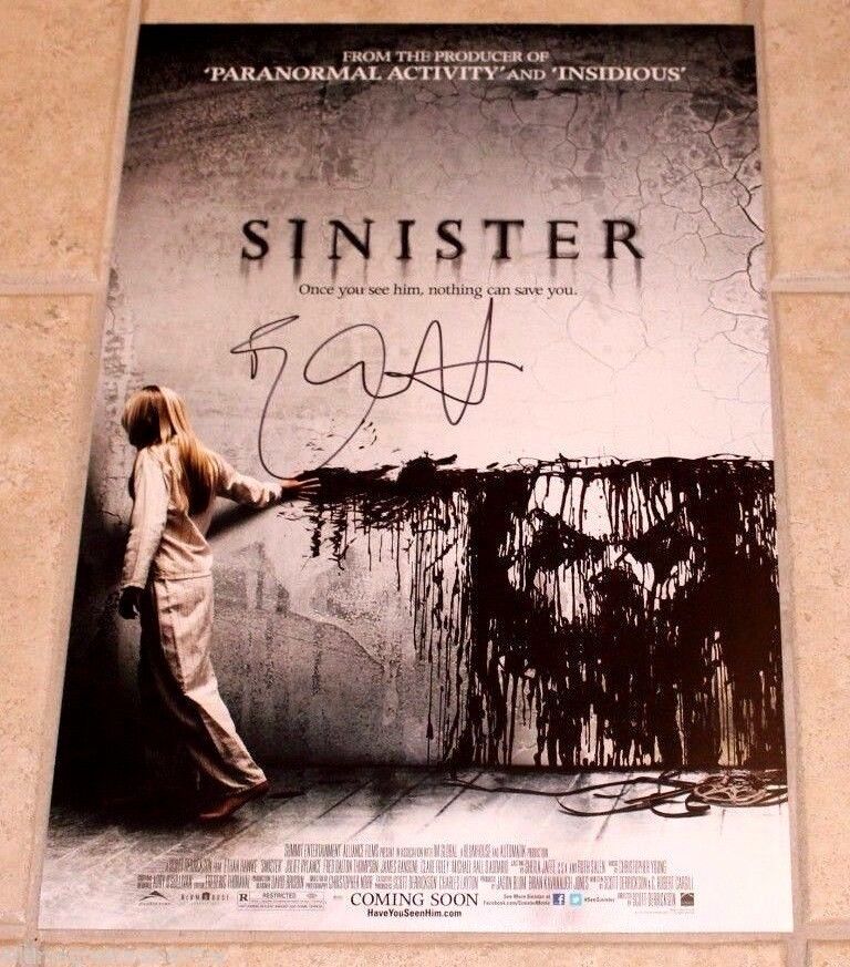 ACTOR ETHAN HAWKE HAND SIGNED 'SINISTER' 12X18 MOVIE POSTER Photo Poster painting W/COA