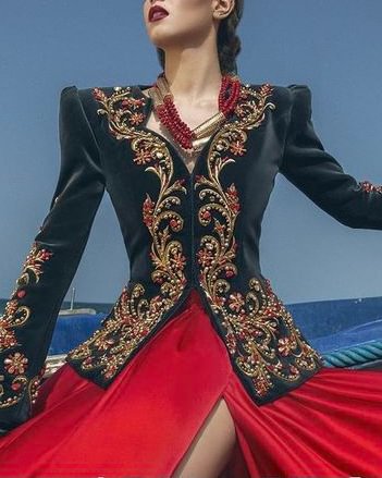 Elegant Colorful Rhinestone Embroidered Waist Coat