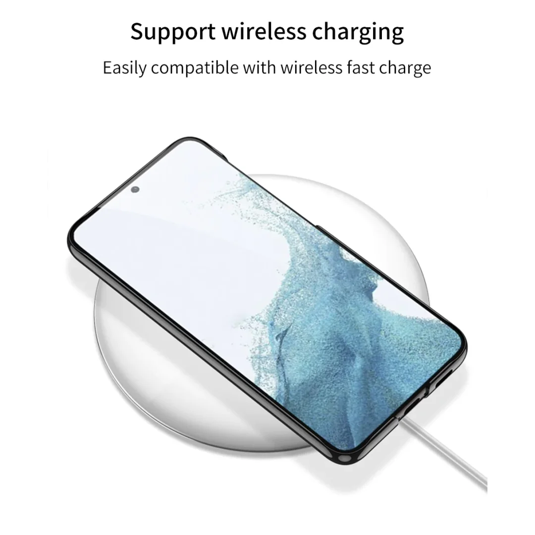 Applicable To Samsung S23/S22 Series Transparent Electroplating Bracket Mobile Phone Case