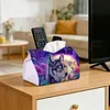 Diamond Painting PU Moon Wolf Tissue Box Tissue Holder