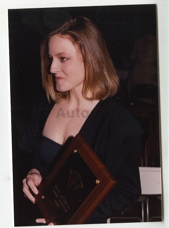 Jodie Foster - Vintage Candid Photo Poster painting by Peter Warrack - Previously Unpublished