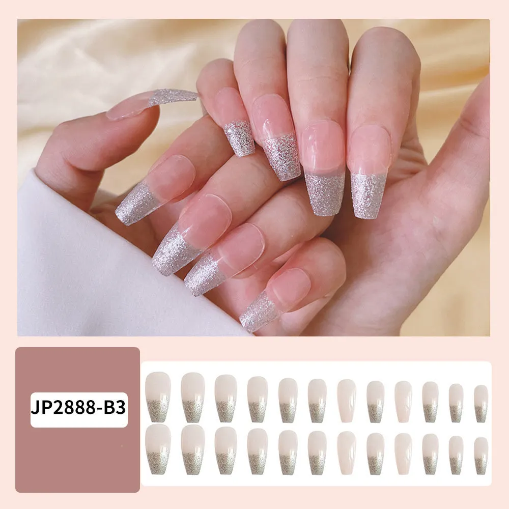 Women's Art Removable Fake Nail Wearing Armor Long Trapezoid Wearable Nail