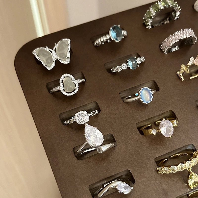 Minimalist Geometric Copper Plating Women's Open Rings