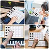 M-WAVE Wireless MIDI Controller Pads, Bluetooth Portable USB MIDI Controller with 16 MPC Drum Pads, 8 Assignable Knobs, Note Repeat, Full Level Buttons, Rechargeable battery (White Pad)