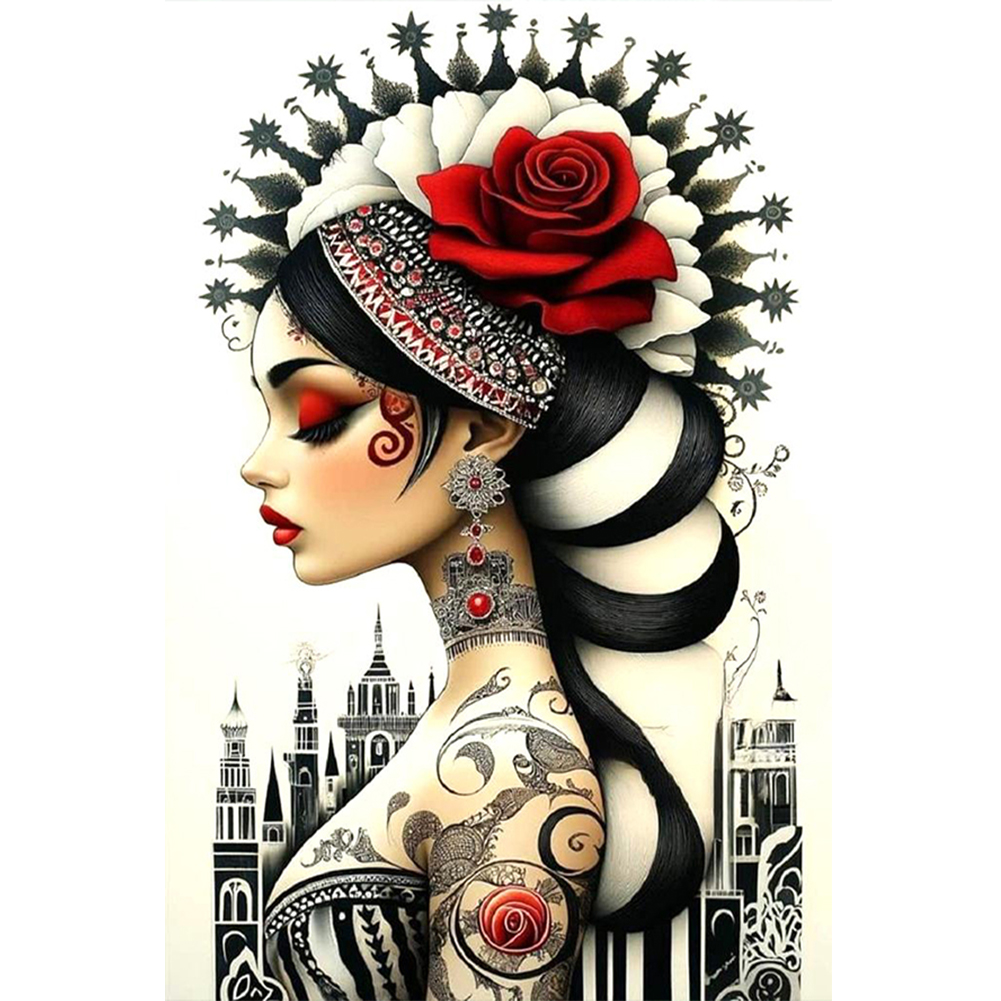 Ghost Woman 40*60cm(canvas) full round drill diamond painting