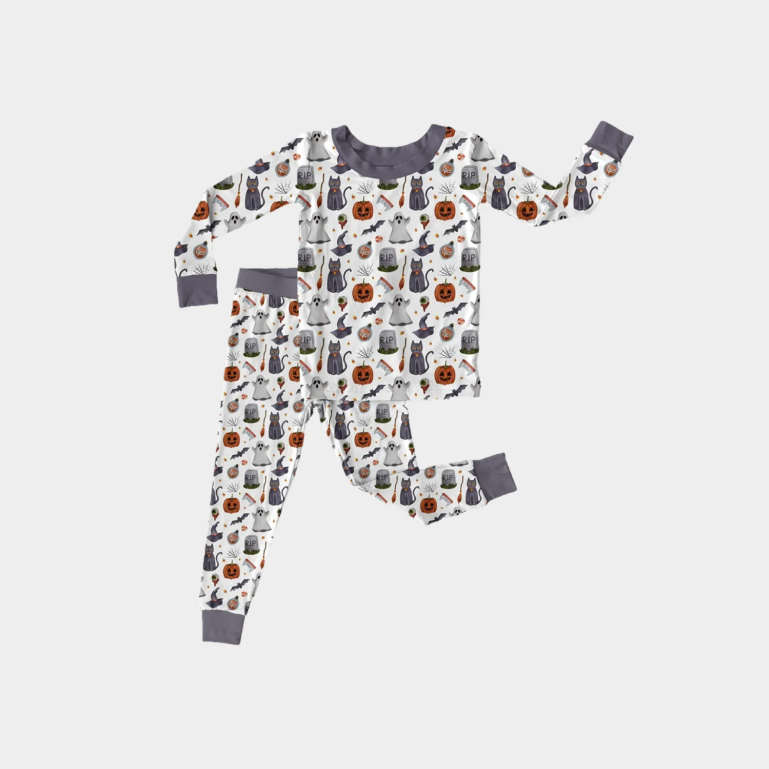 Whimsical Mix-Themed Bamboo Fiber Kids' Pajamas REAL SILK LIFE