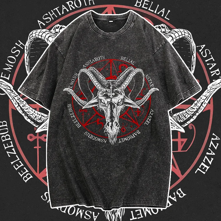 Davidhawaii100% Cotton Casual Men's Trendy Rock Monster Skull Street T-Shirt - 100% Cotton