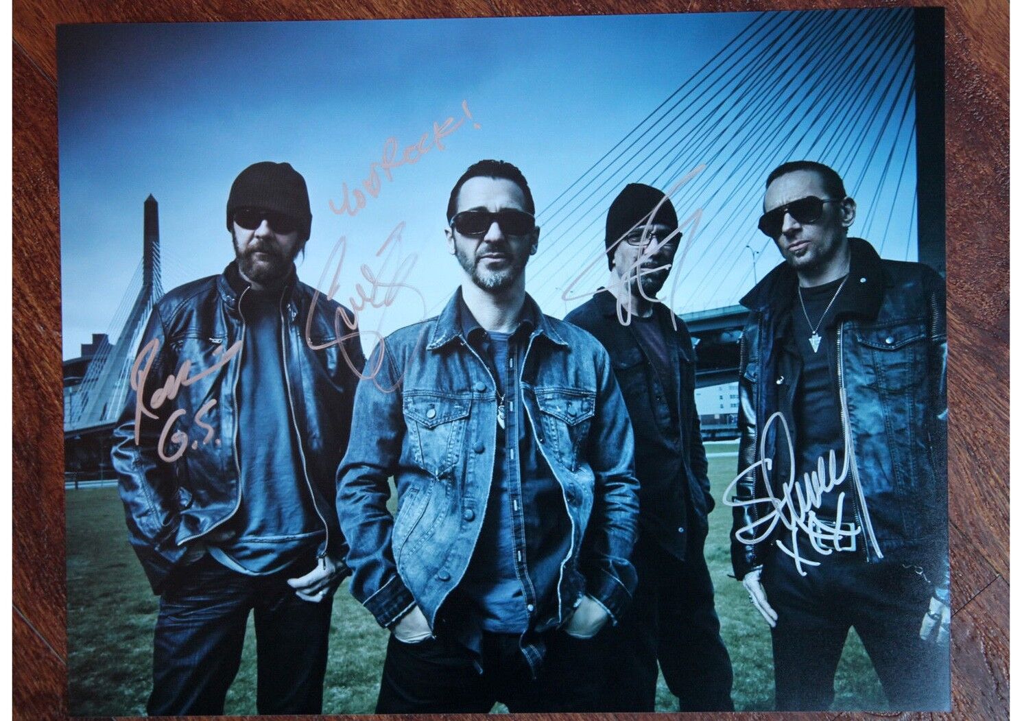 GFA Cryin' Like a Bitch * GODSMACK * Band Signed 11x14 Photo Poster painting AD2 PROOF COA