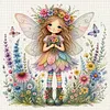 Wildflower Garden Fairy-11CT Stamped Cross Stitch 45&times;45cm/17.7&times;17.7in