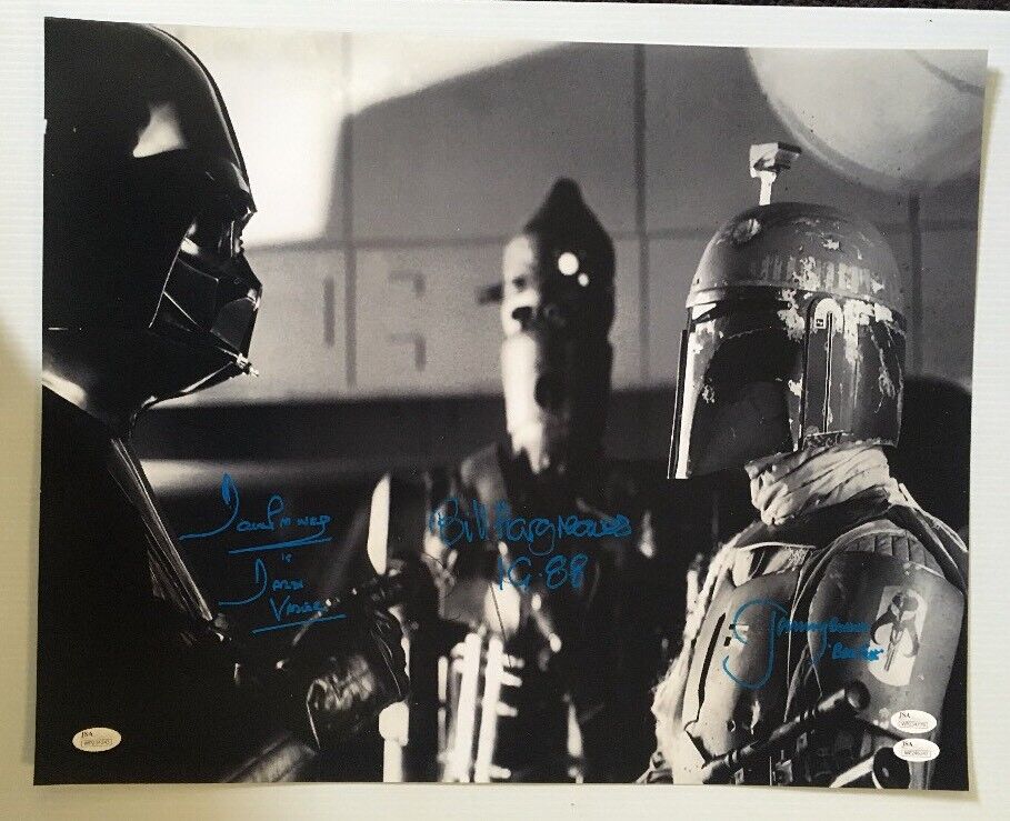 Dave Prowse Bill Hargreaves Jeremy Bulloch Signed 16x20 Photo Poster painting Star Wars JSA COA