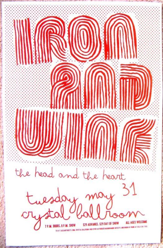 IRON AND WINE 2011 Gig POSTER Portland Oregon Concert