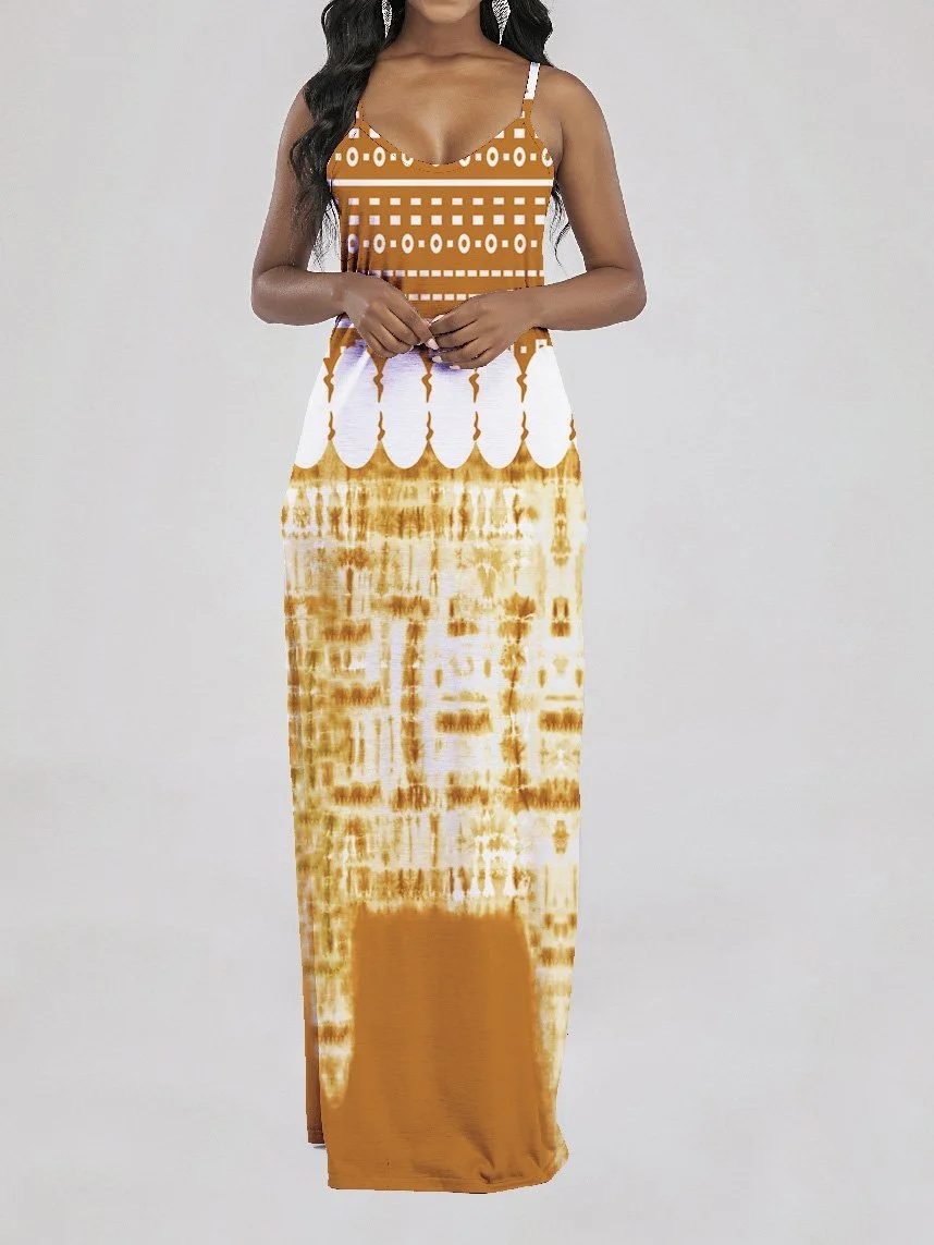 Women Half Sleeve V-neck Solid Color Dress