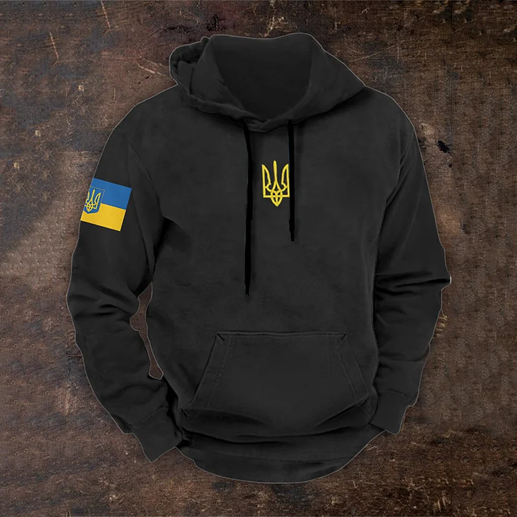 Simpfit Männer unterstützen ukrainisches Dreizack-Symbol Hoodie