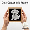12pcs/set Unframed Pearl Painting Canvas Art Handmade Pearl Material Art Kit Living Room Decor (15x15cm)