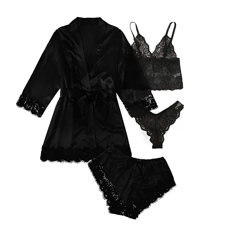 Churchf Women's Pajamas Sex Underwear Plus-Size Home Clothes New Lace Elastic