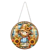 (US Local)Acrylic Happy Autumn DIY Hanging Diamond Art Kits Wall Door Decor