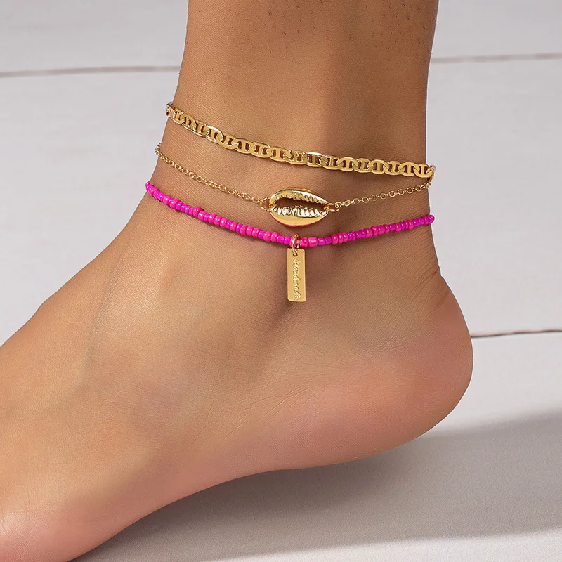 Fashion Shell Chain Multilayer Anklet