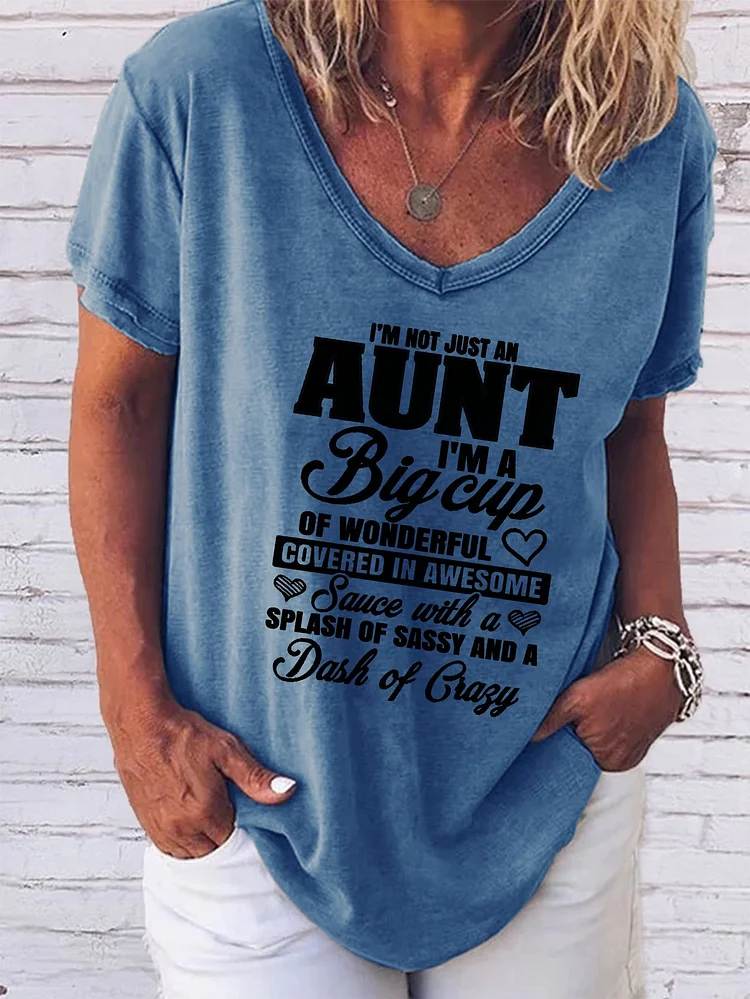 Bestdealfriday I'm Not Just An Aunt Women's V Neck T-Shirt