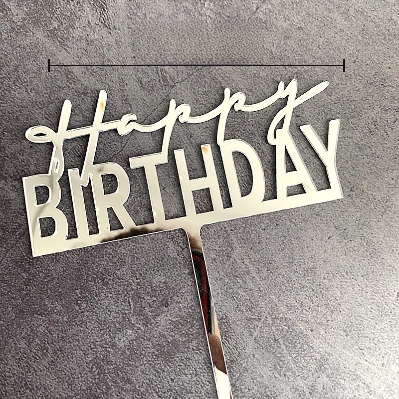 10 Pieces Letter Arylic Birthday Cake Decorating Supplies