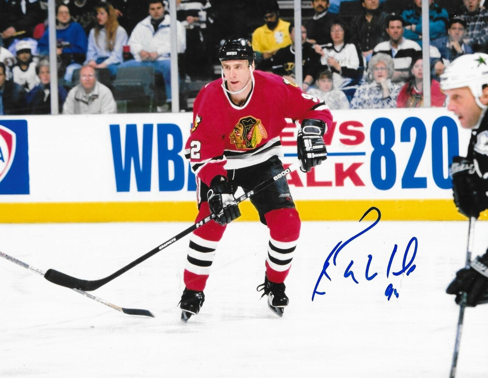 Bernie Nicholls signed Chicago Blackhawks 8x10 Photo Poster painting autographed Hawks