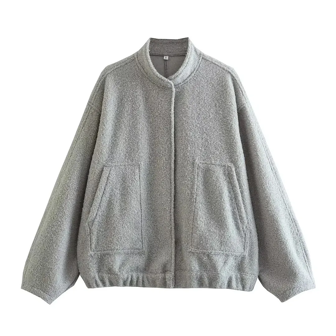 Nigikala Nigikala New 15 Color Loose Casual Jacket Street Y2K Collar Dark Buckle Coat Female B88420
