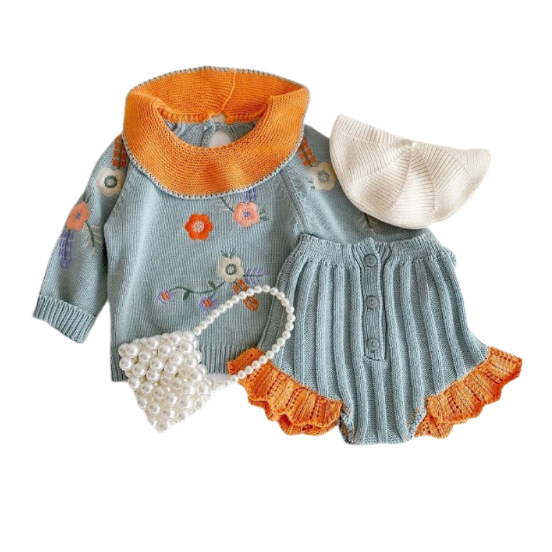 The Secret Garden Spanish Knitted Blouse and Bloomer Set 