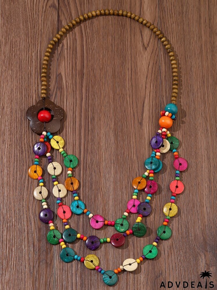 Flower Decor Layered Necklace