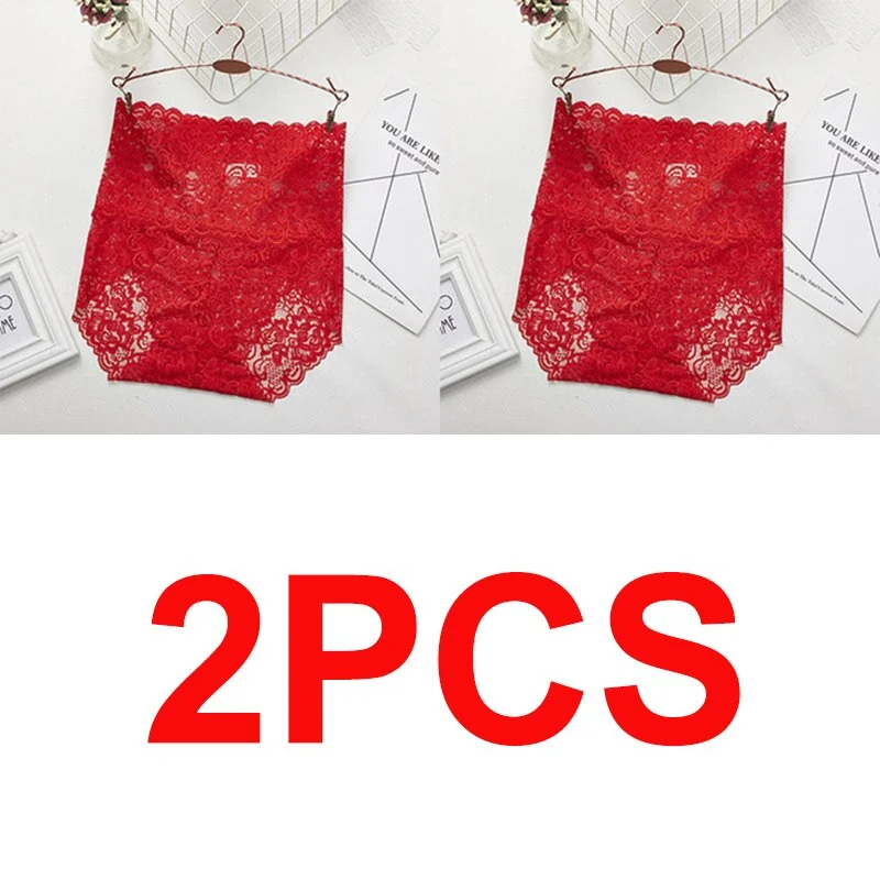 M-XXXL Women High Waist Lace Panties Sexy Underwear Women  Floral Transparent Lingerie Female Briefs Underpants Plus Size Pantys