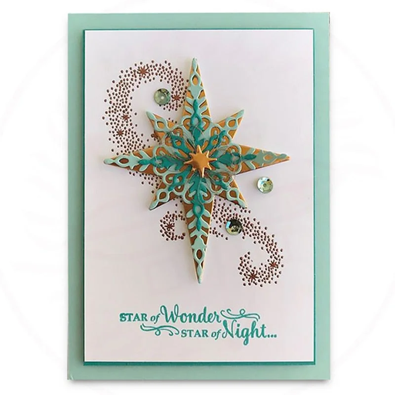 7pcs/Set Starlight snowflake Metal Cutting Dies Stencils For Card Making Decorative Embossing Suit Paper Cards Stamp DIY