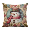 Flower Snowman Egg-11CT Stamped Cross Stitch Pillowcase 45*45cm