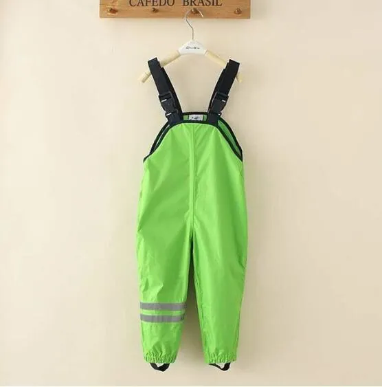 Girls Boy Waterproof Overalls Cotton Padded Trousers Outdoor Pants German Quality Kid Windproof Pants Rain 98-128 European size