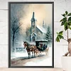 Diamond Painting-DIY Full Round Drill Christmas Snow House(40*60 CM)