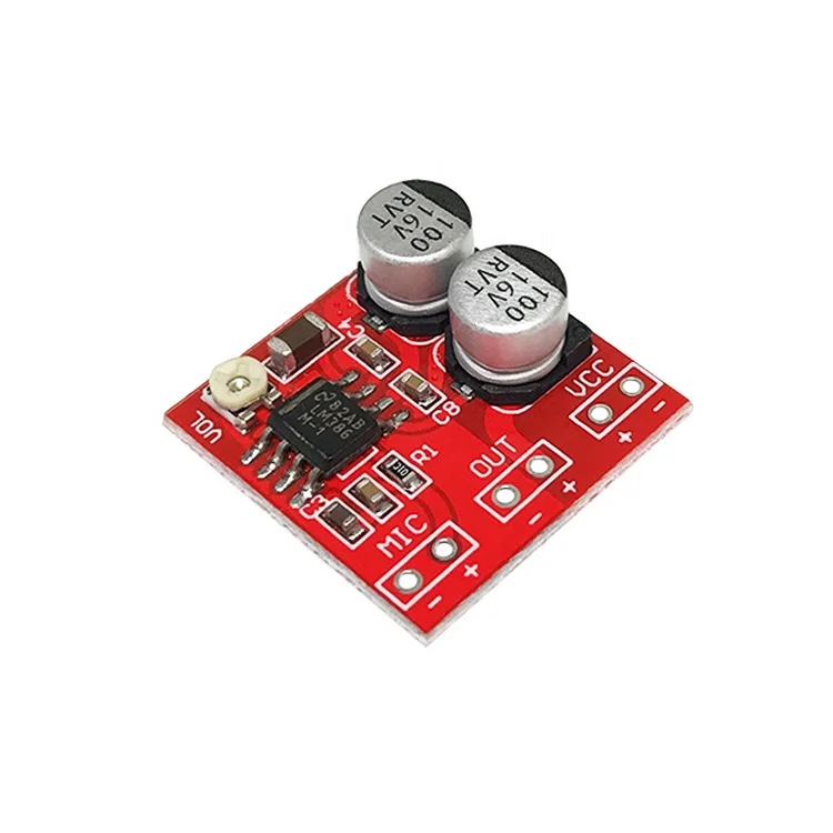 LM386 Electret Microphone Power Amplifier Module Low Voltage Audio Power Amplifier for Electret Microphones