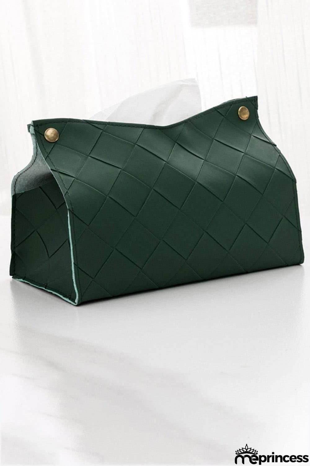 2-Pack Woven PU Tissue Box Covers