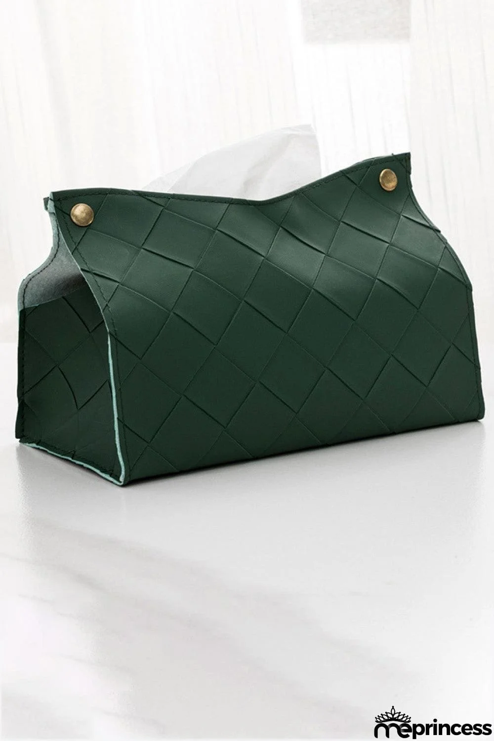 2-Pack Woven PU Tissue Box Covers