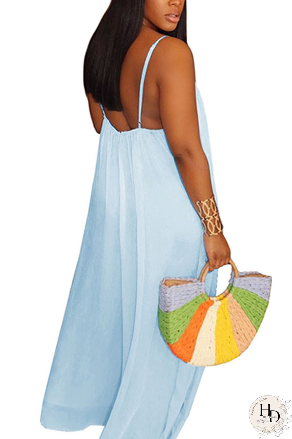 White Fashion Sexy Solid Chiffon Sleeveless V Neck Jumpsuits