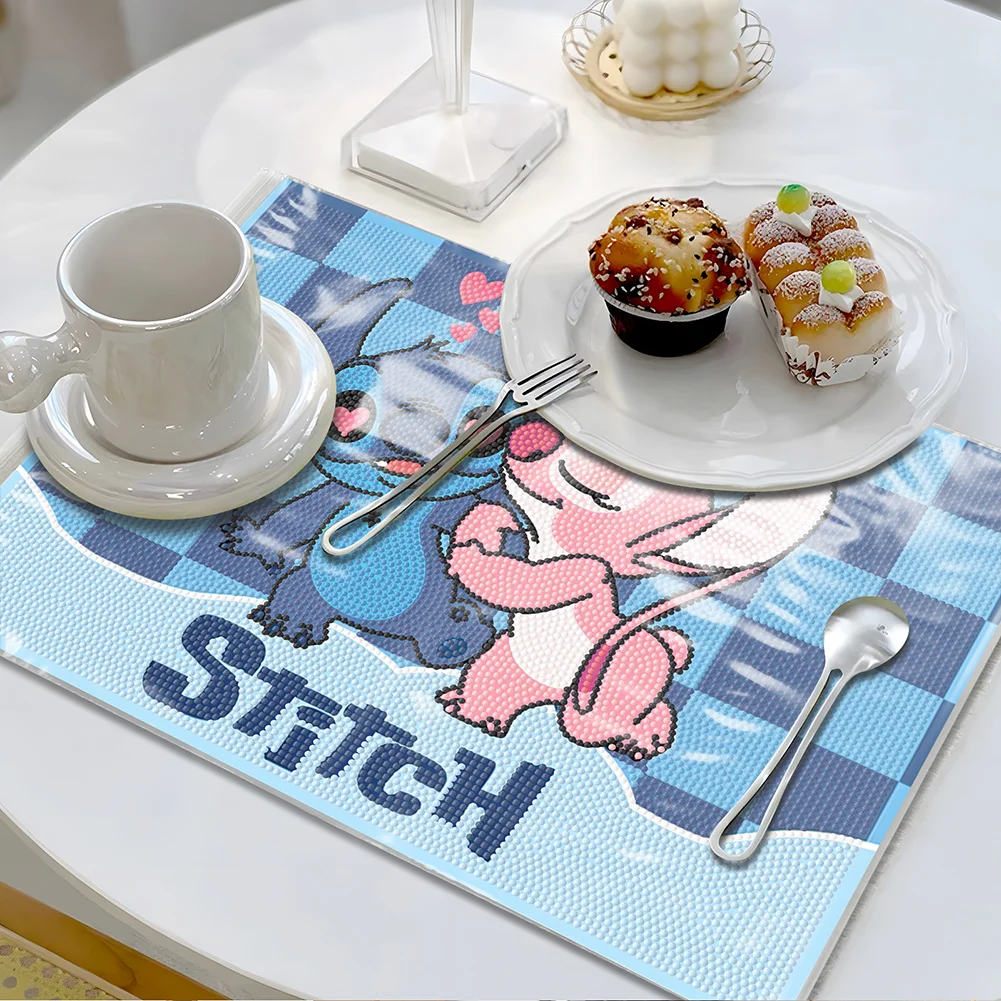 DIY Stitch Diamond Painting Placemat Diamond Crafts Projects for Kids Adults