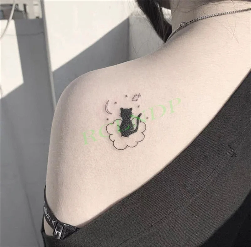 Waterproof Temporary Tattoo Sticker Cute yellow rabbit cartoonTatto Flash Tatoo Fake Tattoos for Kids Men Women