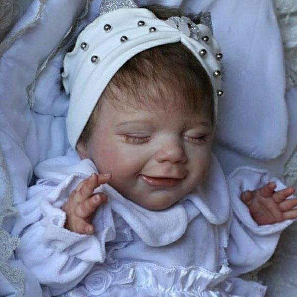 17" Cute Alice Reborn Baby Doll Girl Silicone Vinyl Baby Doll, Cloth Body - Reborn Shoppe